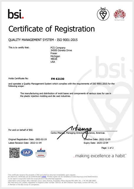 ISO Registration